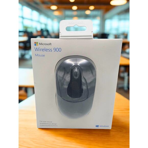 Microsoft Other - Microsoft Wireless 900 Mouse Black USB Full Size Ambidextrous PW4-00001 Sealed